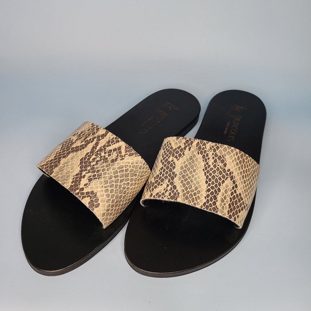 K.Jacques leather flat sandal